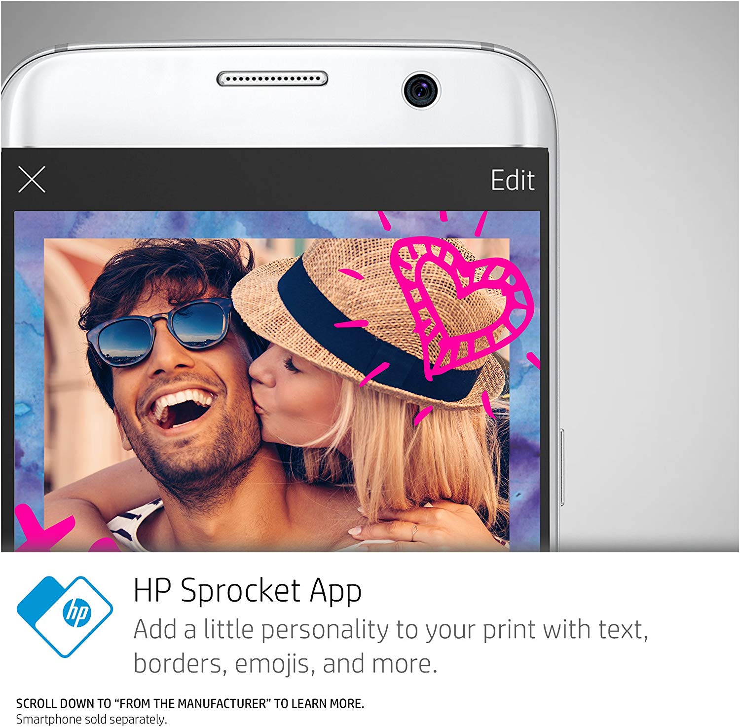 HP® Sprocket Photo Printer (X7N07A)